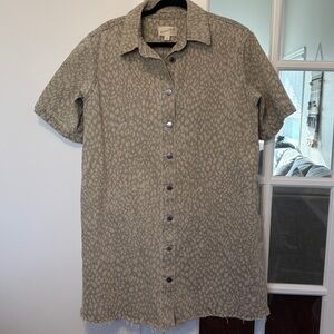 Universal Thread Animal Print Denim Dress